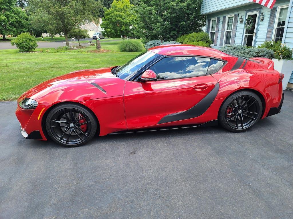 3D Carbon Door Trim Overlay / Garnish / Protector - 2020+ Supra