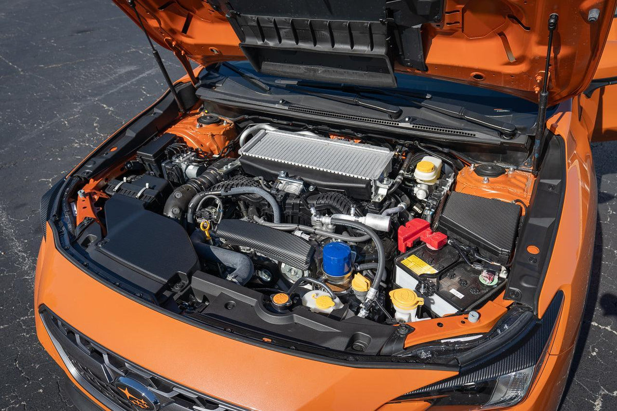 3D Carbon Engine Intake Duct Cover Overlay - 2022+ Subaru WRX