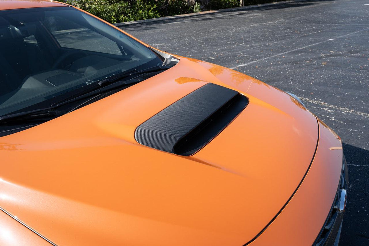 3D Carbon Hood Scoop Overlay - 2022+ Subaru WRX