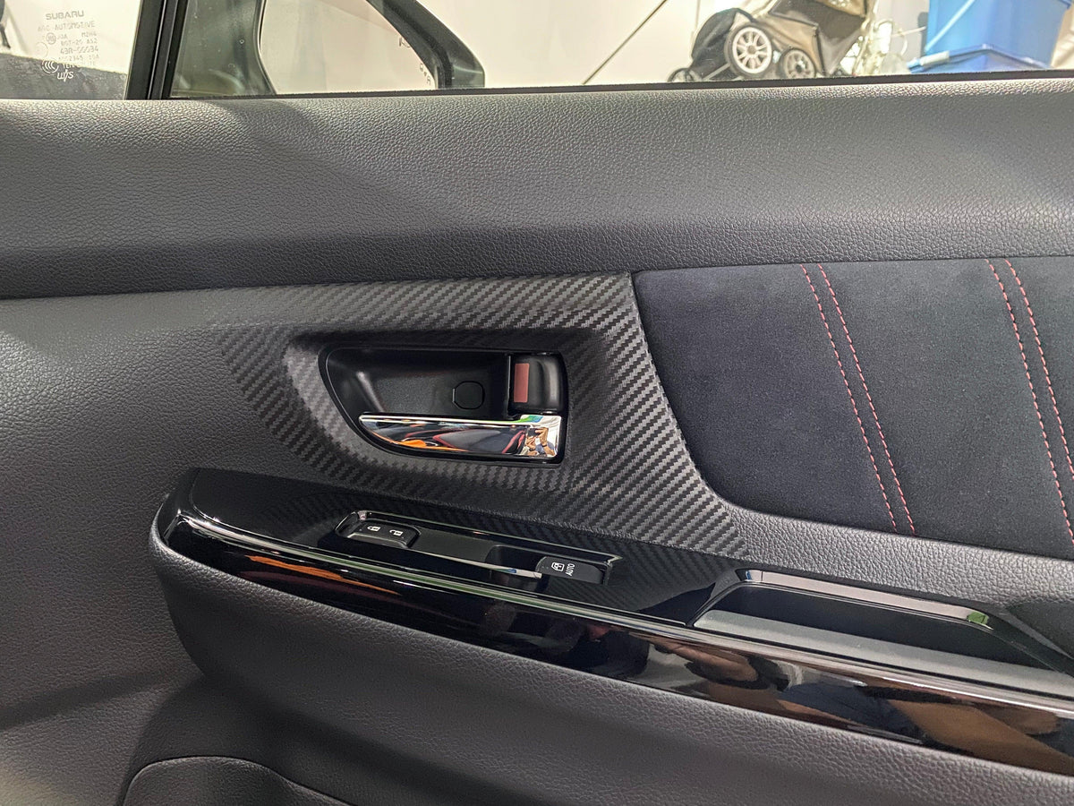 3D Carbon Interior Door Handle Trim Overlays - 2015-2021 WRX / STI