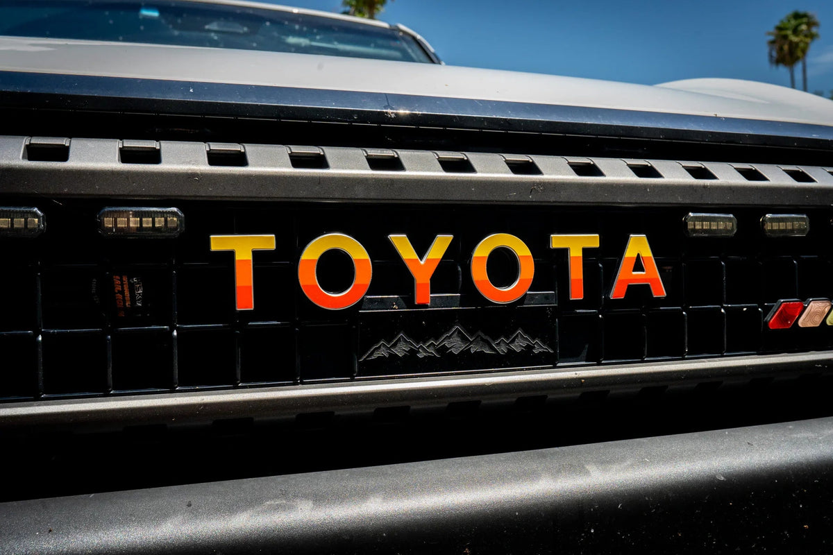 TOYOTA Simple Front Grille Emblem Overlays - 2024+ Land Cruiser