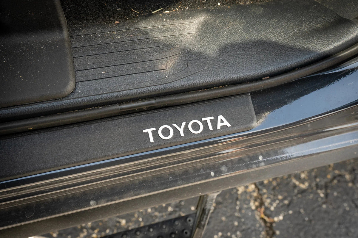 TOYOTA Front Door Sill Letter Overlays - 2024+ Tacoma / 2025+ 4Runner