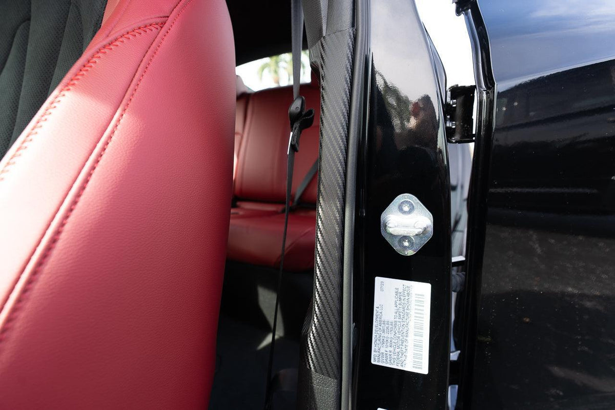 3D Carbon Fiber Seatbelt Trim Protector - 2023+ Integra / 2022+ Civic