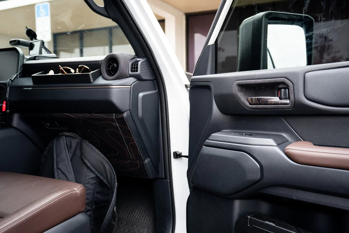 Topographic Interior Door Handle Overlays - 2024+ Land Cruiser