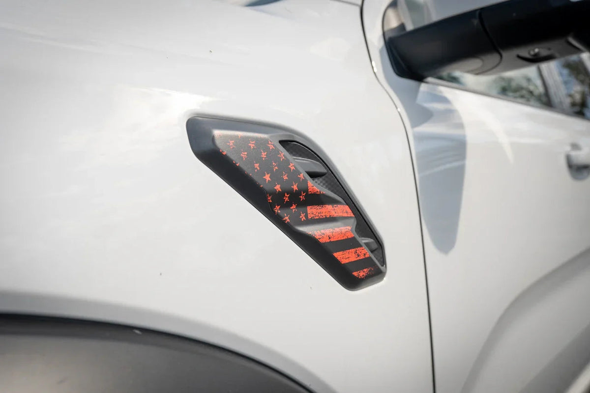 American Flag Fender Vent Overlays - 2024+ Ranger Raptor