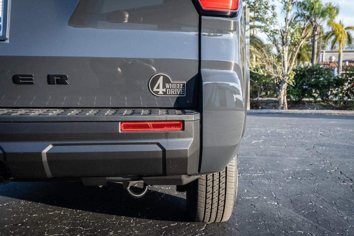 Retro 4 Wheel Drive Two Color Acrylic Emblem - 2024+ Land Cruiser / GX 550 / Tacoma / 2025+ 4Runner