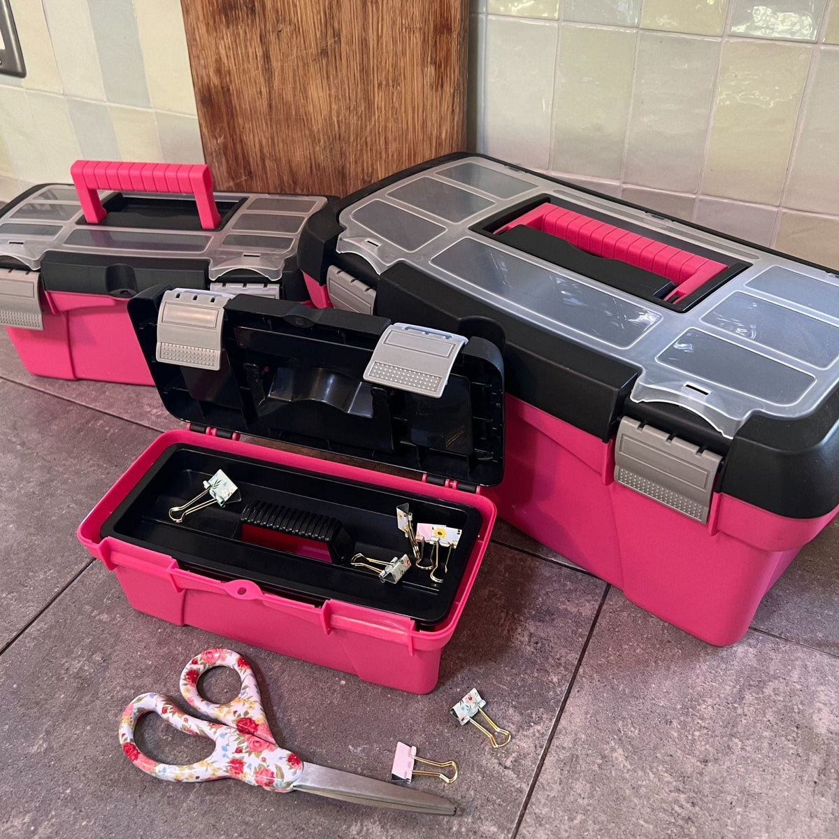 3 Piece Tool Box - Pink - DT5005P