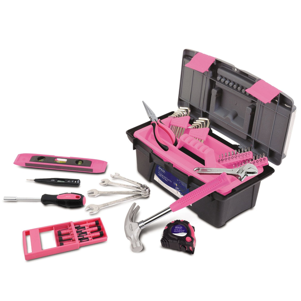 53 Piece Household Tool Kit with Tool Box Pink- DT9773P
