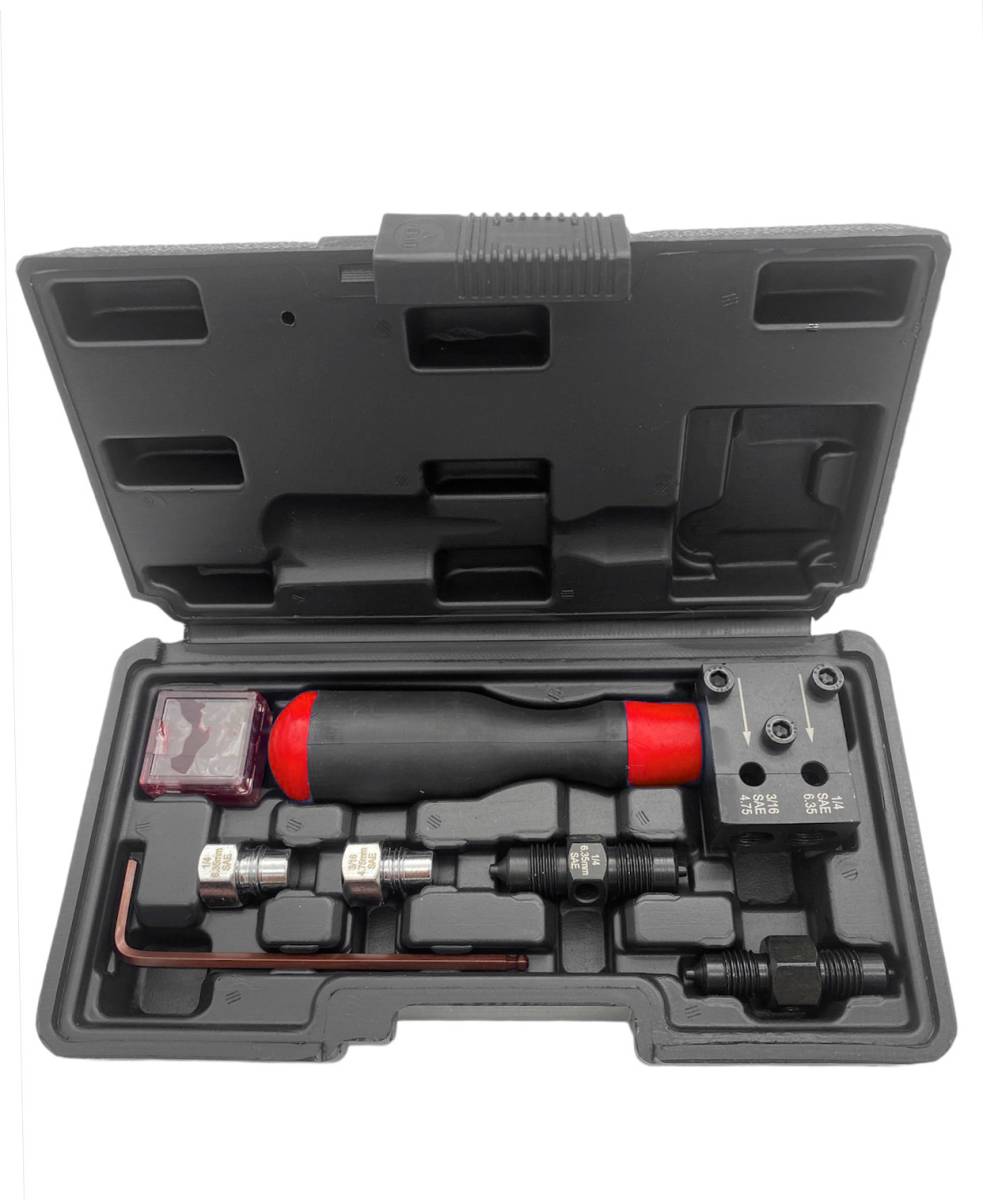 Granatelli Dual Brake Flaring Tool – 45° Double Flare Tool for 3/16" & 1/4" Brake Lines - 540108