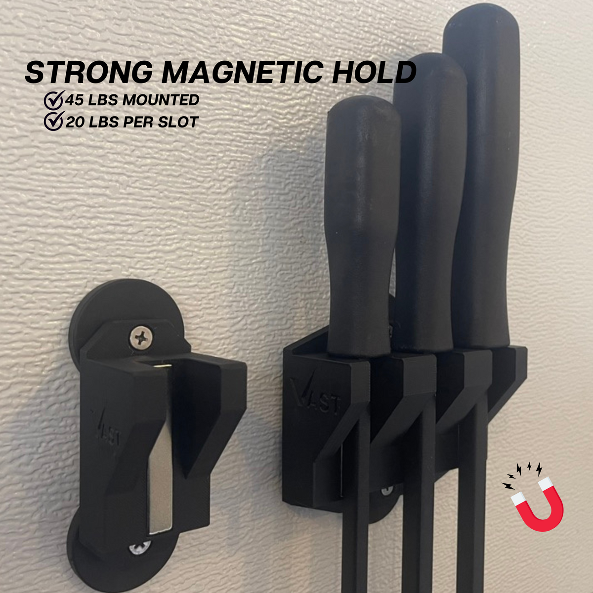 Magnetic Pry Bar Holder (1-4 Slots)