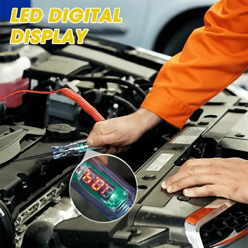 Car Truck Voltage Circuit Tester Digital Display Long Probe Pen | 3V-120V Automotive Electrical Tester
