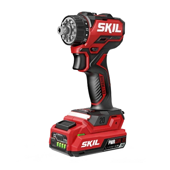 SKIL QD6293B-10 20V Installation Drill Kit with 4 Attachments, 20V 2.0Ah USB-C Battery and 45W PD Charger