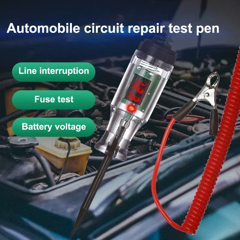 Digital Display Voltage Circuit Tester 6V 12V 24V | Multifunction Car Diagnostic Probe Test Pen