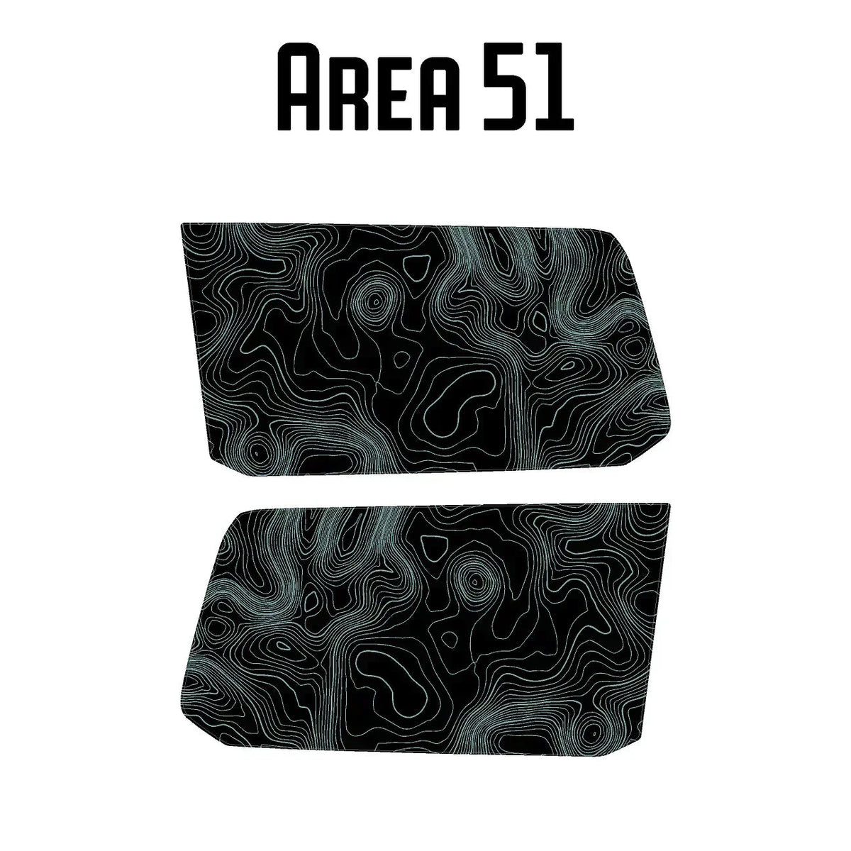 Topographic Rear Window Map Overlays (Solid) - 2024+ Land Cruiser