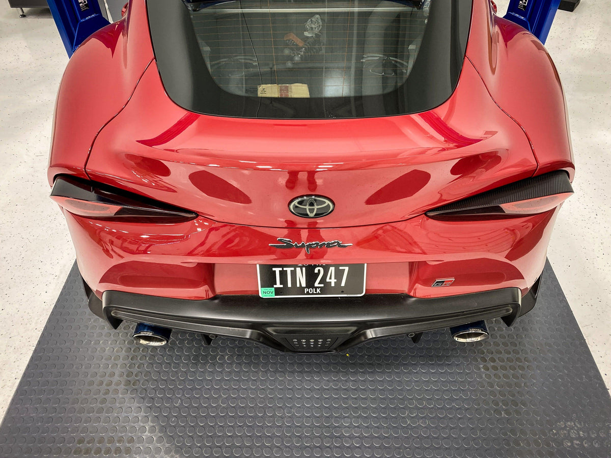 Dark Smoke Tail Light Overlays (Top) - 2020+ Supra