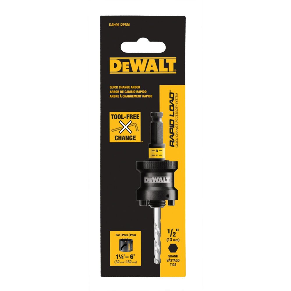DeWalt DAH9912PBM RAPID LOAD Quick Change Hole Saw Arbors