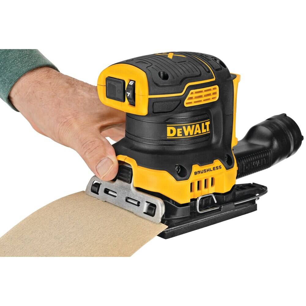 DEWALT DCW200B 20V MAX* XR Palm Sander, Sheet, Variable Speed, 1/4-Inch, Tool Only