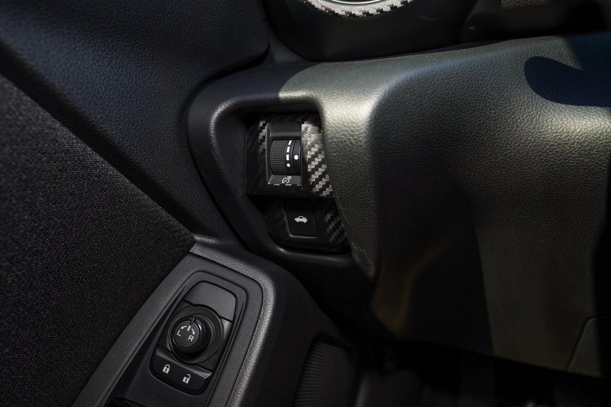 Dimmer and Trunk Switch Trim 3D Carbon Overlays - 2022+ BRZ / GR86