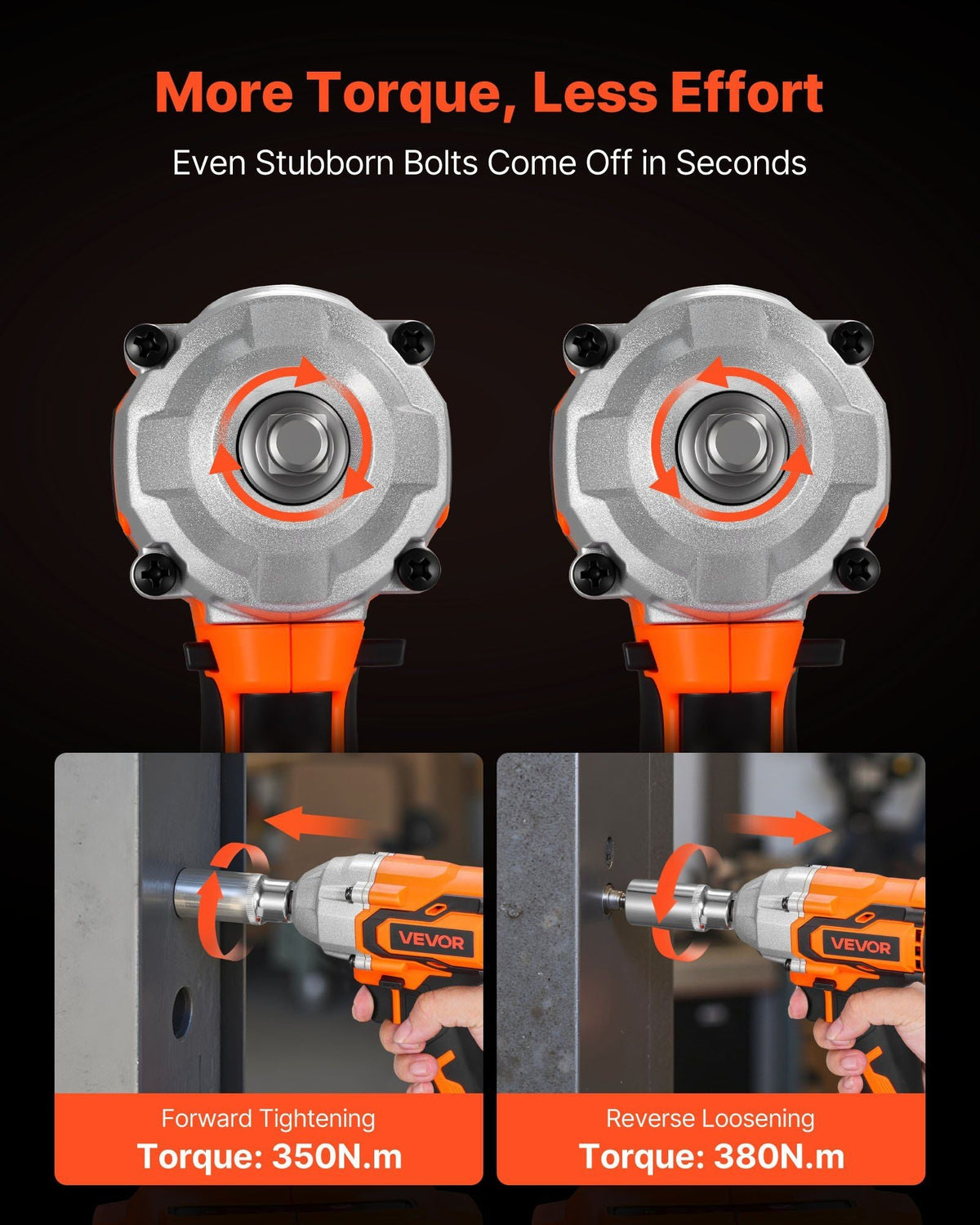 Cordless Impact Wrench 3/8 inch 20V Impact Wrench with 4Ah Battery and Charger