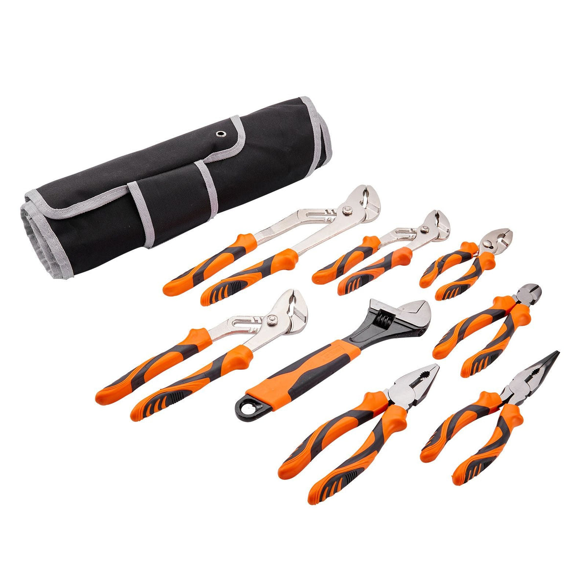 8-Piece Pliers Set High Carbon Steel 12"/10"/8" Pliers and Tool Bag