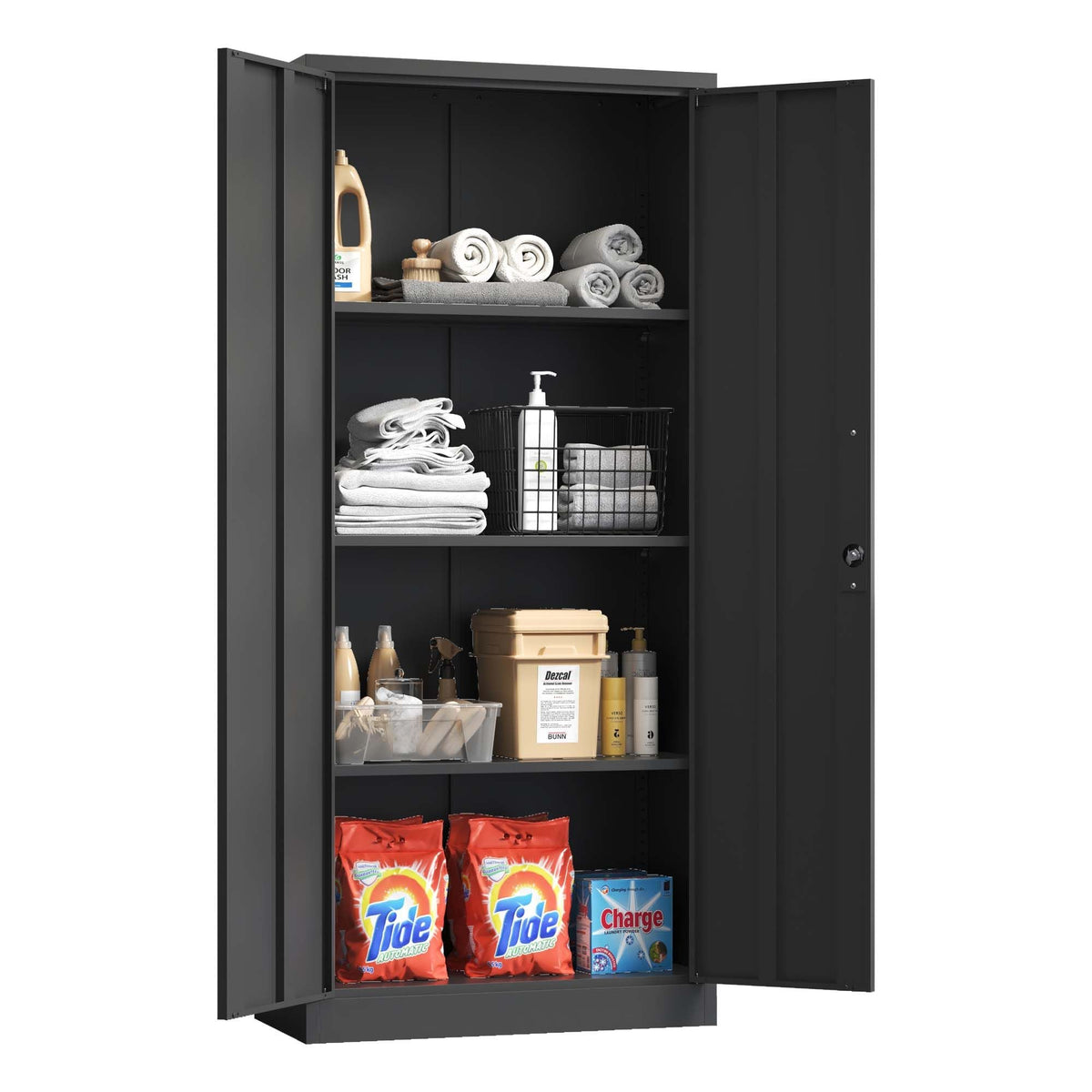 71"H Metal Garage Storage Cabinet