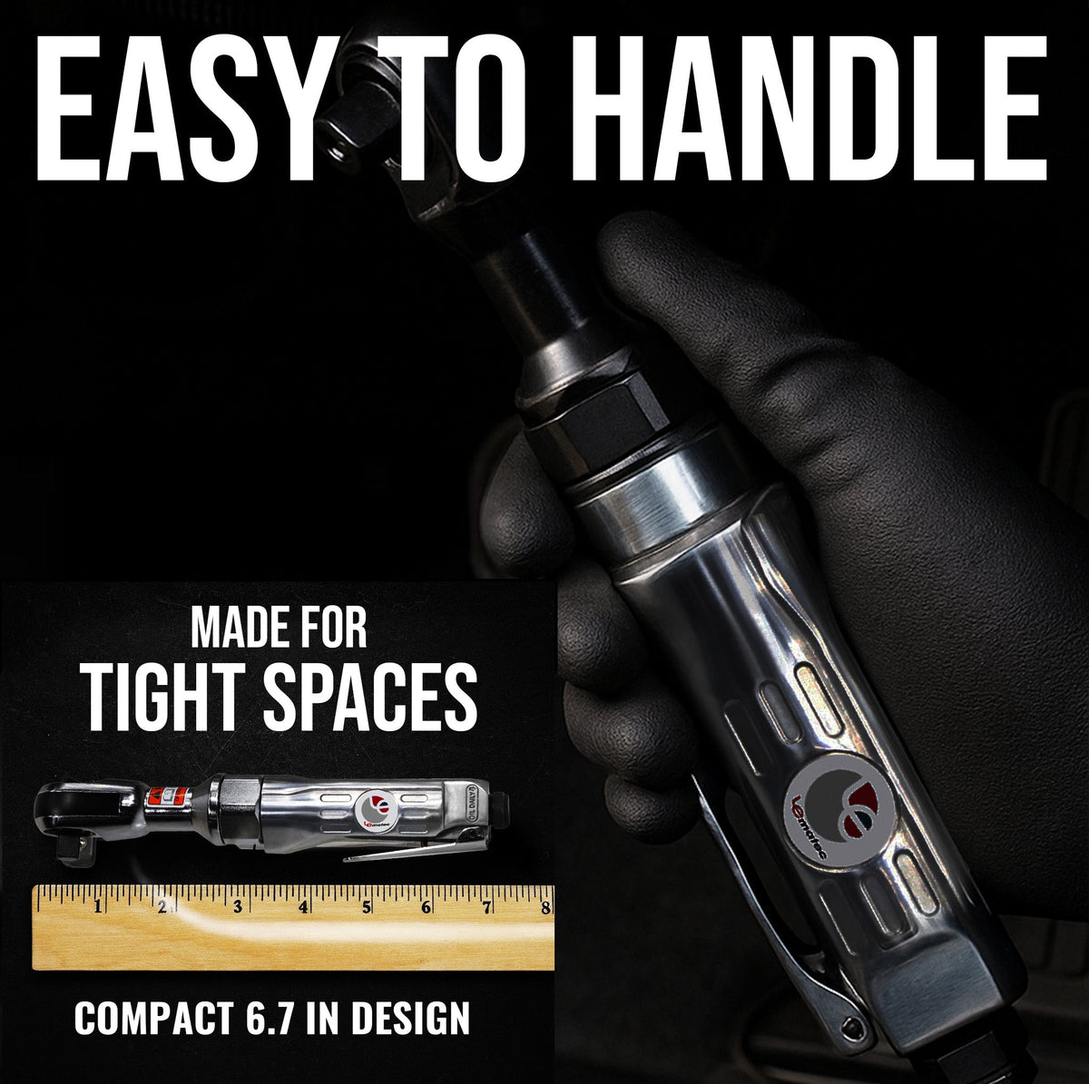 LE-RW57 1/2" Air Ratchet | Compact Heavy-Duty Wrench