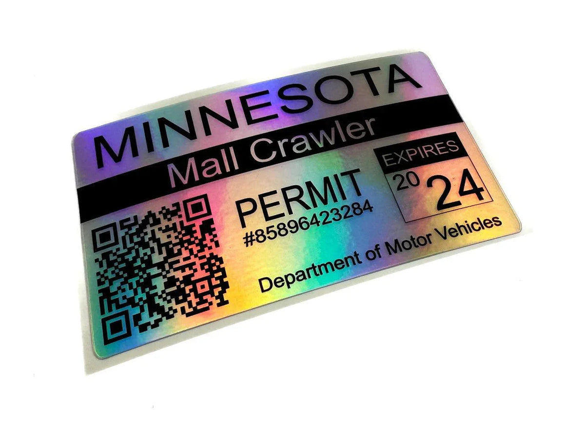 Mall Crawler Permit Sticker 3.5" - All States