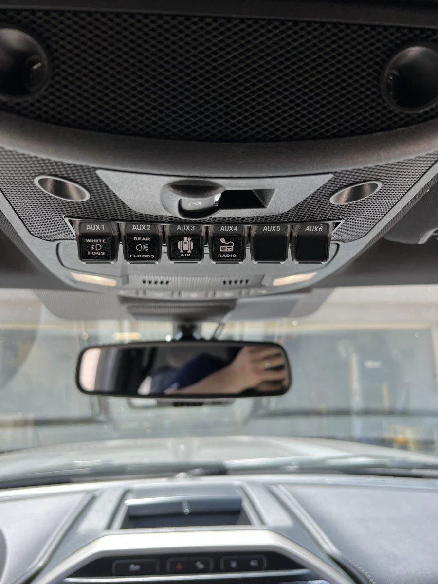 Printed Series Auxiliary Switch Labels (Upfitter) - 2017-2020 F-150 Raptor, 2017-2022 F-250 / F-350 Super Duty / 2024+ Grenadier