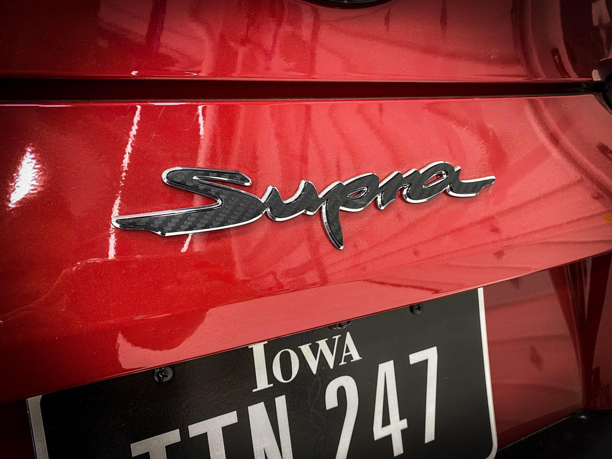 Rear Supra Emblem Overlay (Various Colors) - 2020+ Supra