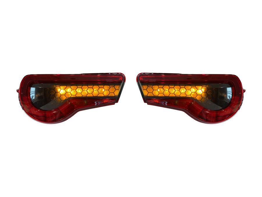 Special Edition Dark Smoke Honeycomb Tail Light Overlays - 2017-2021 Toyota 86 / Subaru BRZ