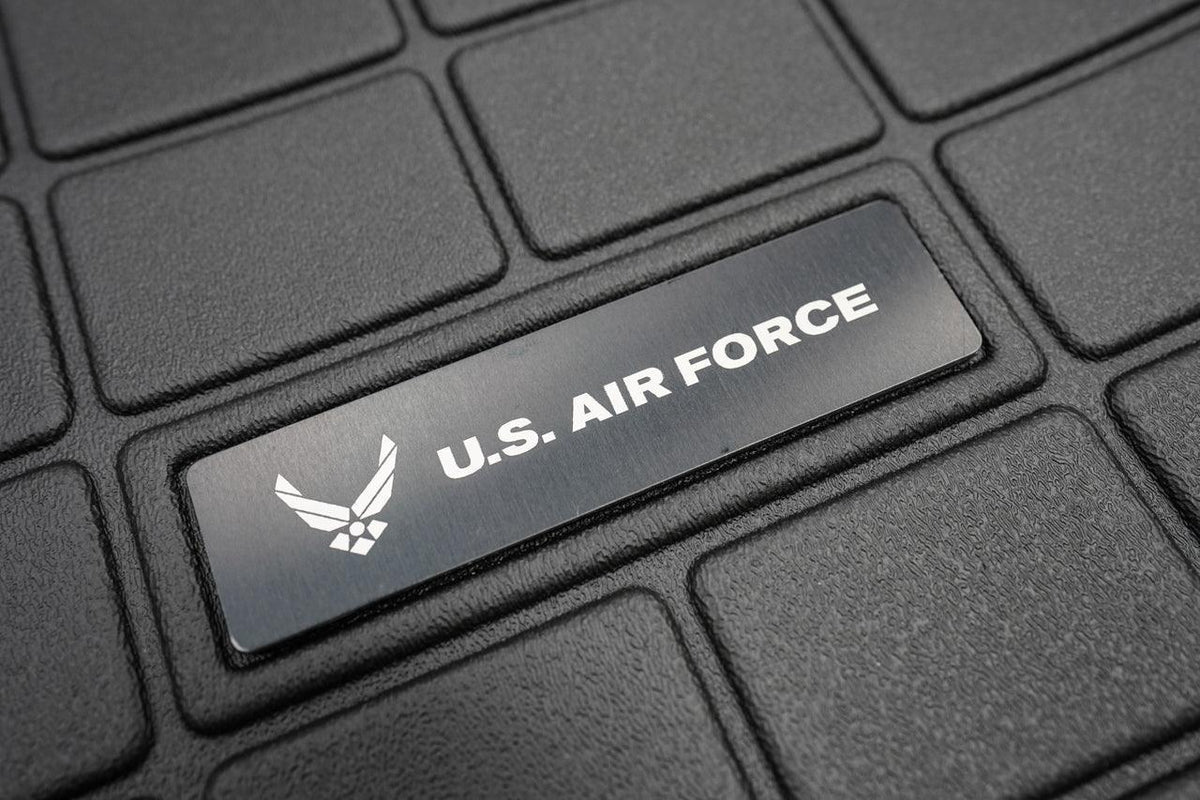 US Military Logo Emblem for Weathertech All Weather Floor Mats (Metal Etched) - Universal