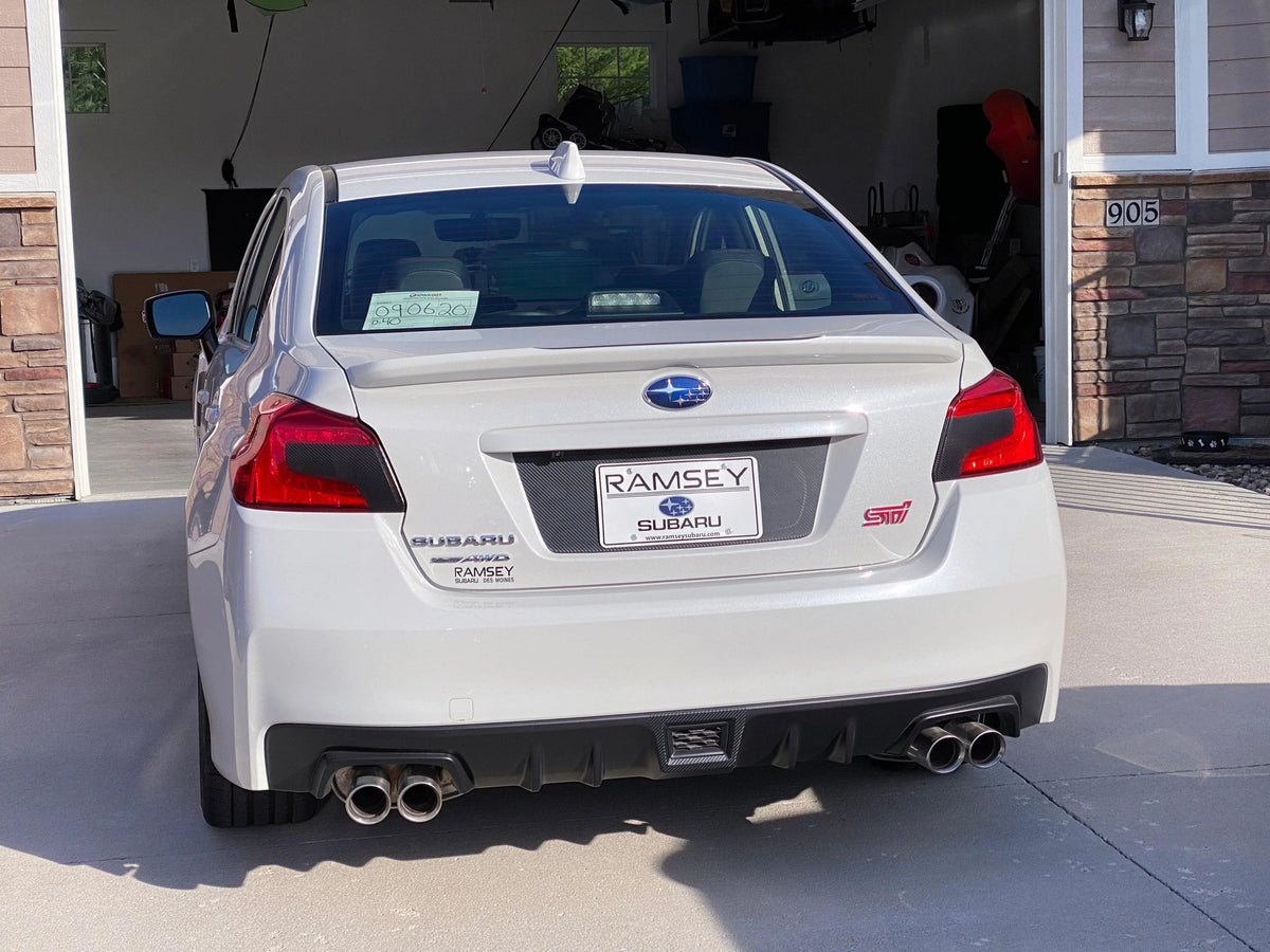 V2 License Plate Panel Black Out Overlay - 2015-2020 Subaru WRX / STI