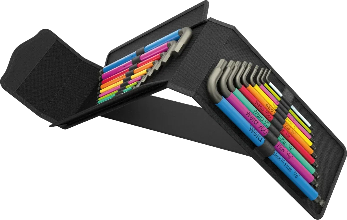Wera 05133286001 Big Pack Multicolor Hex-Plus Metric & Imperial L-Key Set (19 Pieces)