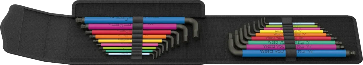 Wera 05133286001 Big Pack Multicolor Hex-Plus Metric & Imperial L-Key Set (19 Pieces)