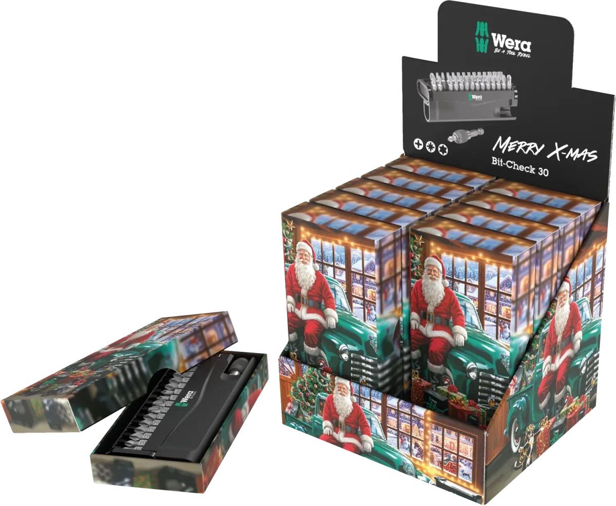 Wera 05135824001 Christmas 2026 Bit-Check 30 Screwdriver Bit Set