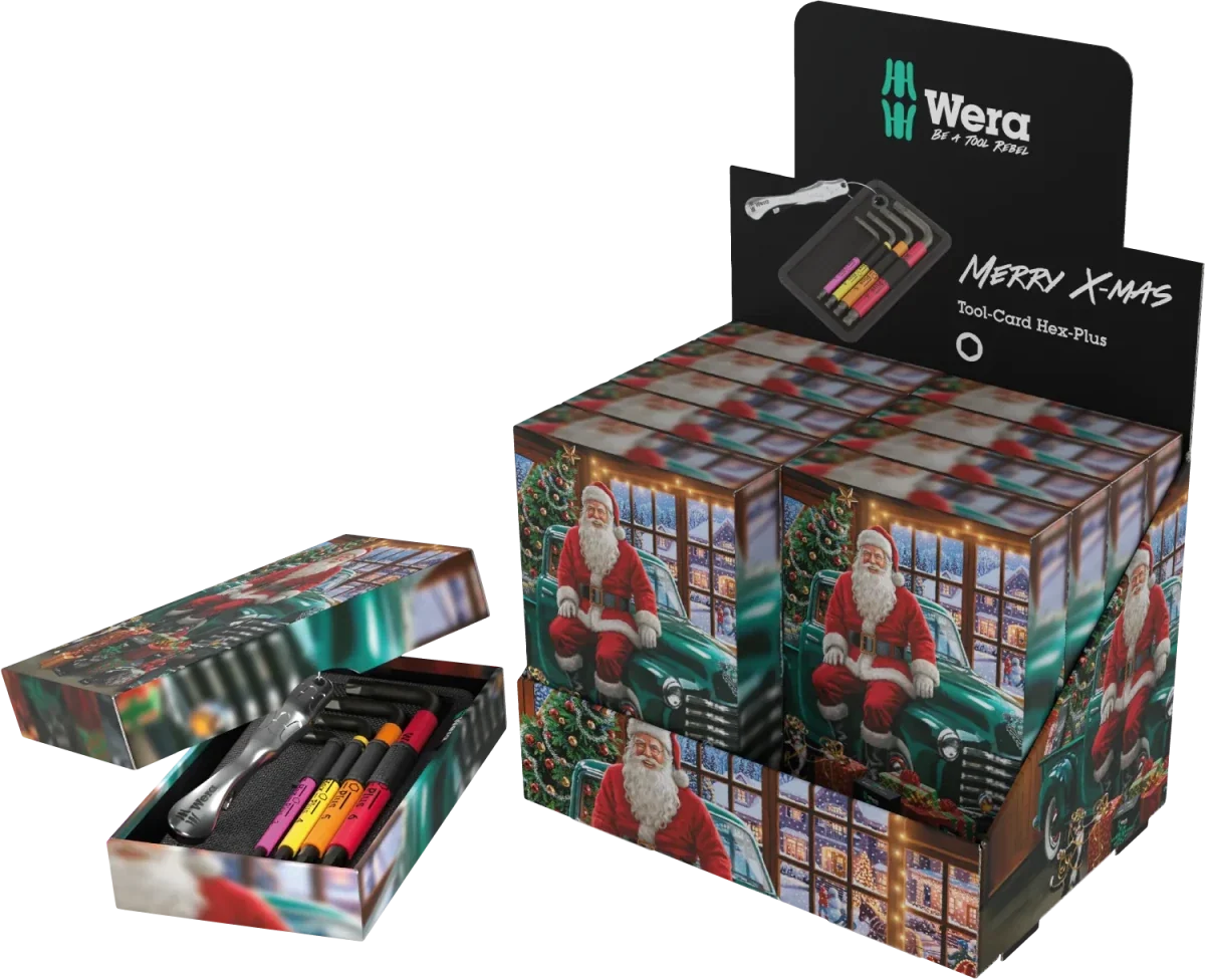Wera 05135825001 Christmas 2026 Hex-Plus L-Key Tool Card Set & Bottle Opener