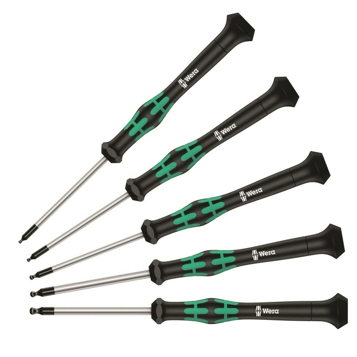 Wera 2052/5 Kraftform Micro Ball End Hex Precision Screwdriver Set 05345275001
