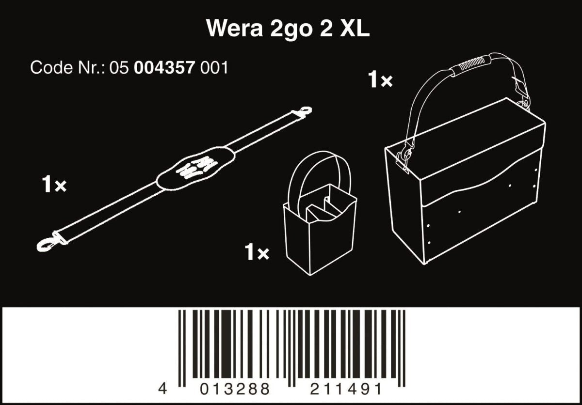 Wera 2go 2XL Tool Container 2 Pieces 05004357001