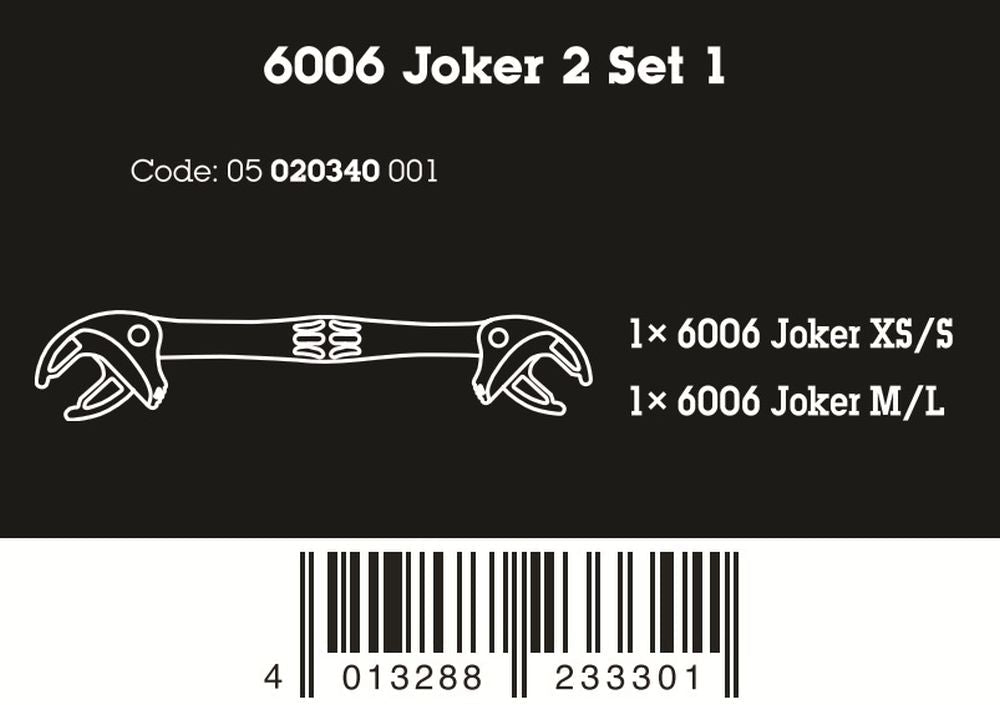 Wera 6006 Joker 2 Set 1 Self Setting Double Spanner Wrenches 05020340001