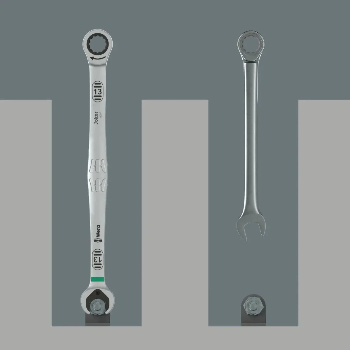 Wera 6007 Joker 11 Set 1 | 11-Piece Ratcheting Combination Spanner Set (Long Design)