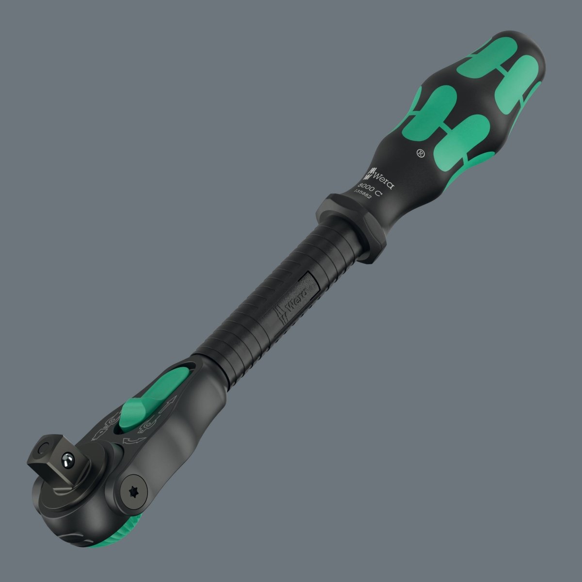 Wera 8000 C Black Edition Zyklop Speed Ratchet Wrench 1/2" Drive 05135882001
