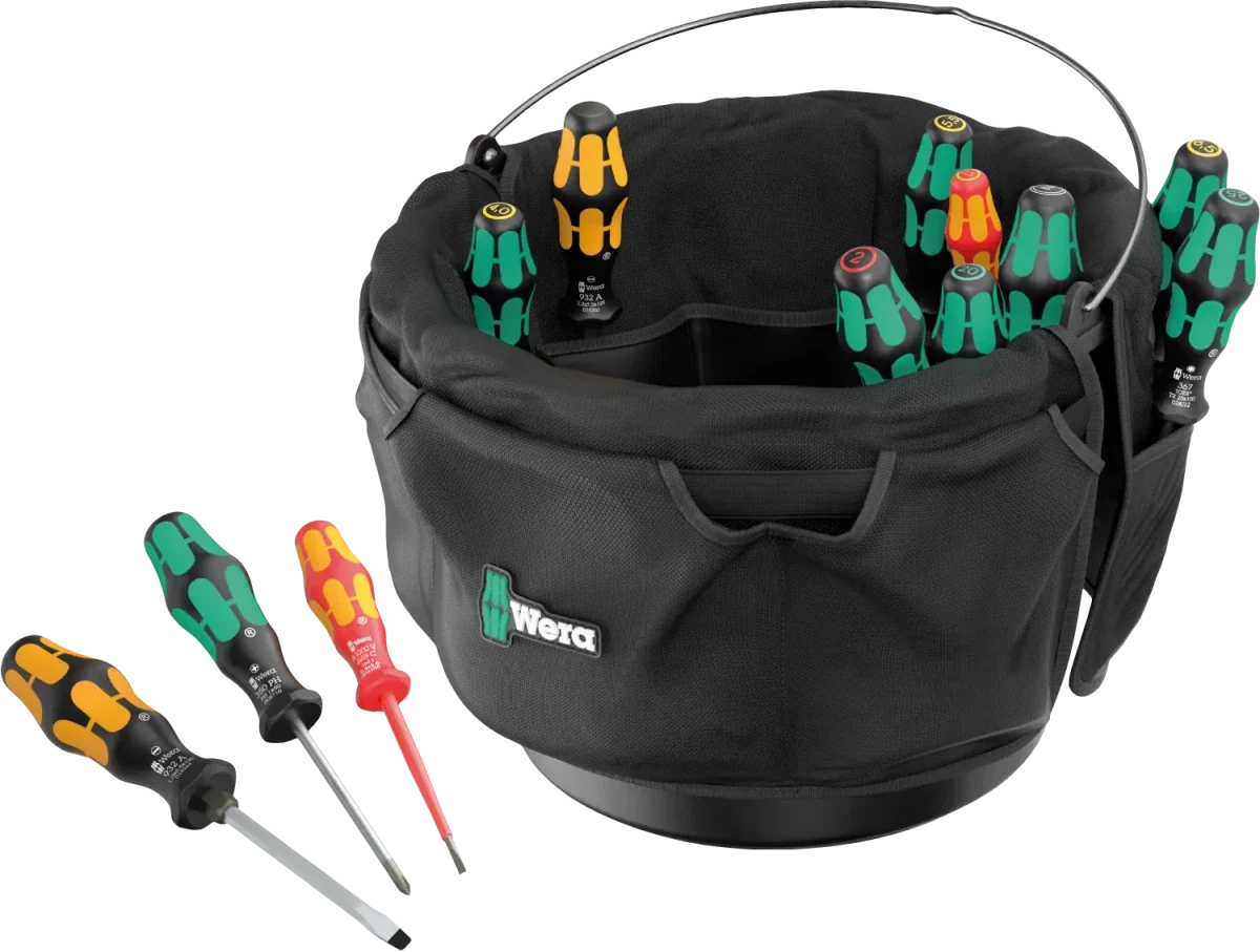 Wera 9559 Tool Bucket Organizer Screwdriver Set 1 (12-Piece)