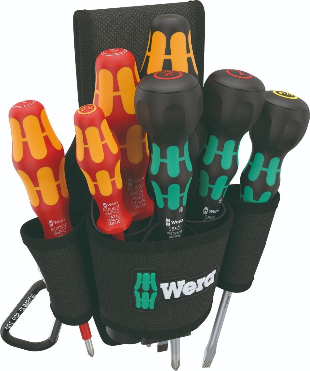 Wera 9621 Belt Holster Set 2 Screwdriver Set 8 Pieces 05136033001
