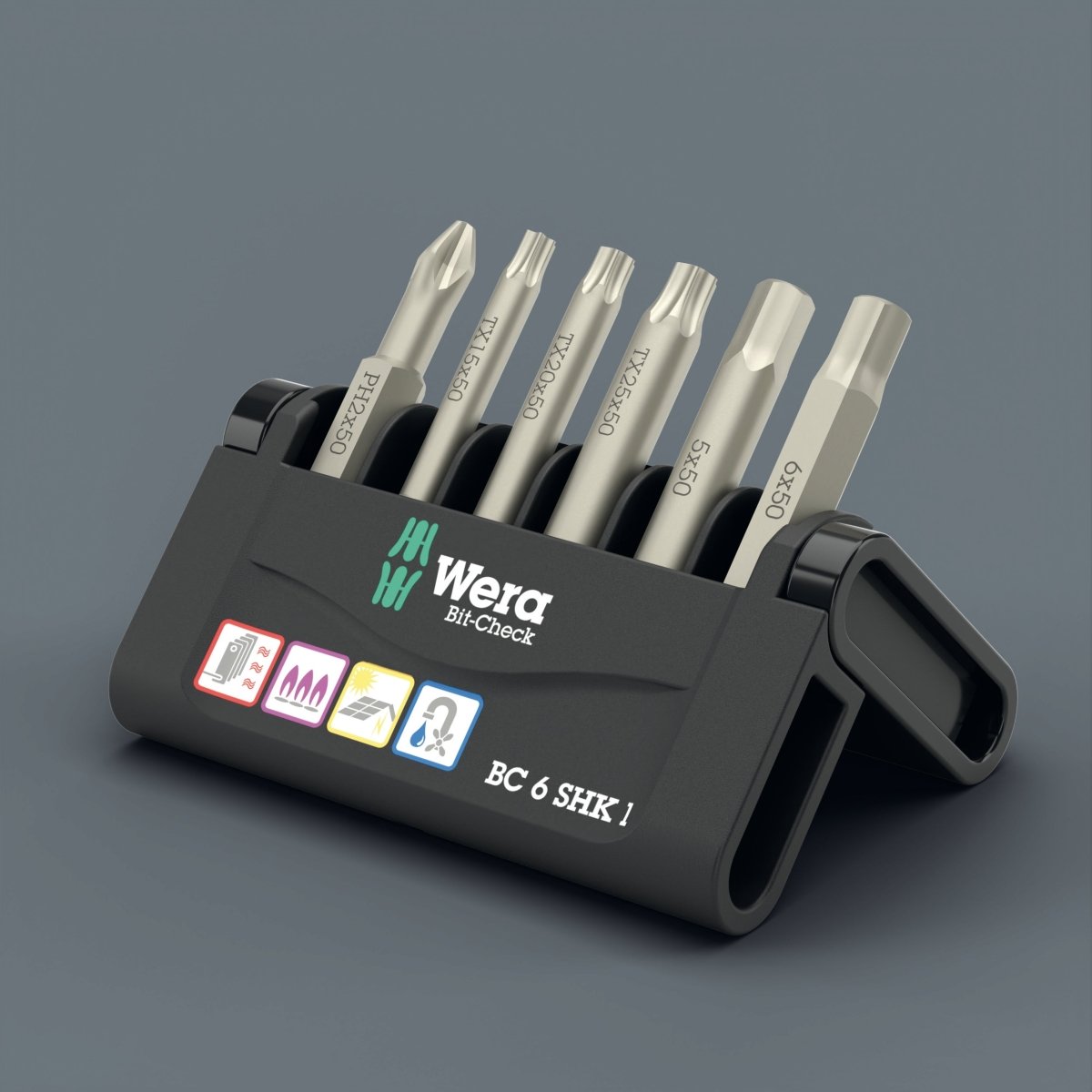 Wera Bit-Check 6 SHK 1 SB Screwdriver Bit Set 05073631001