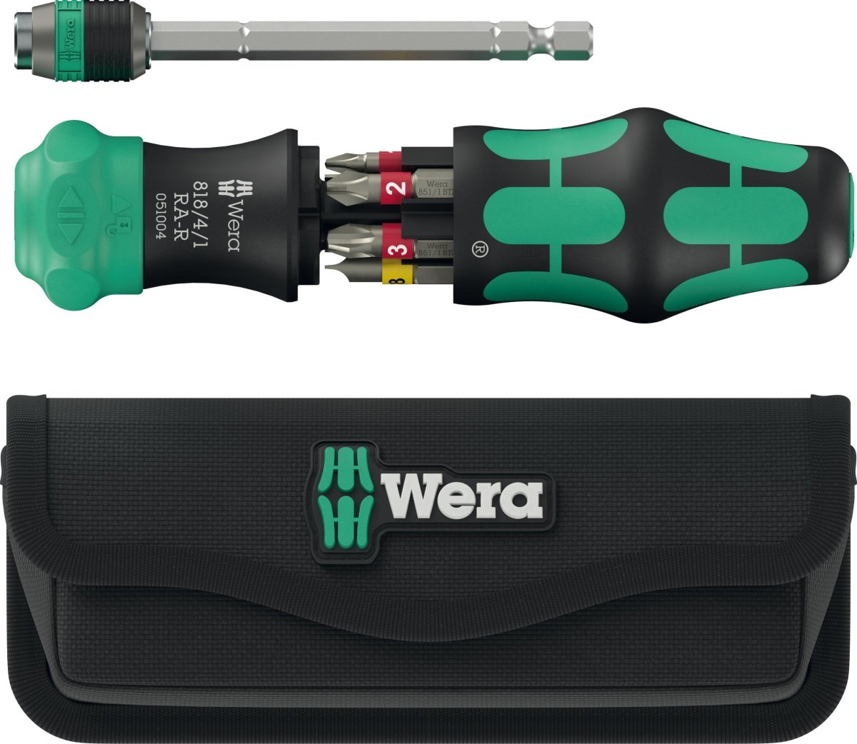 Wera Kraftform Kompakt 25 RA-R Ratcheting Screwdriver Set With Pouch 05051515001