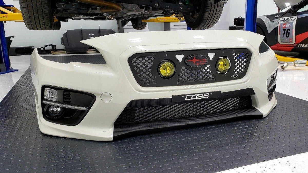 2018 Style Bumper Overlay Upper AND Lower (Carbon Vinyl, Gloss Black, or Matte Black) - 2015-2017 WRX / STI