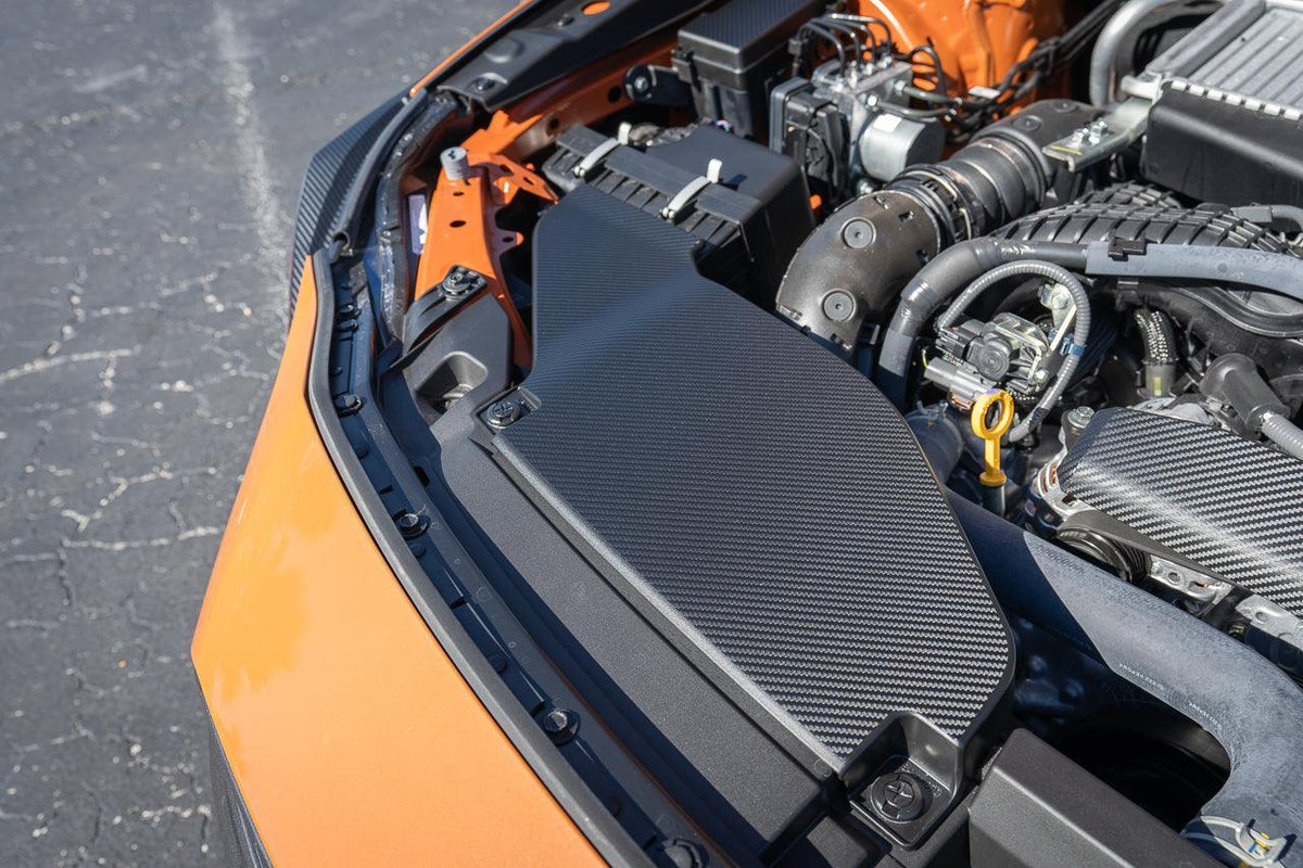 3D Carbon Engine Intake Duct Cover Overlay - 2022+ Subaru WRX