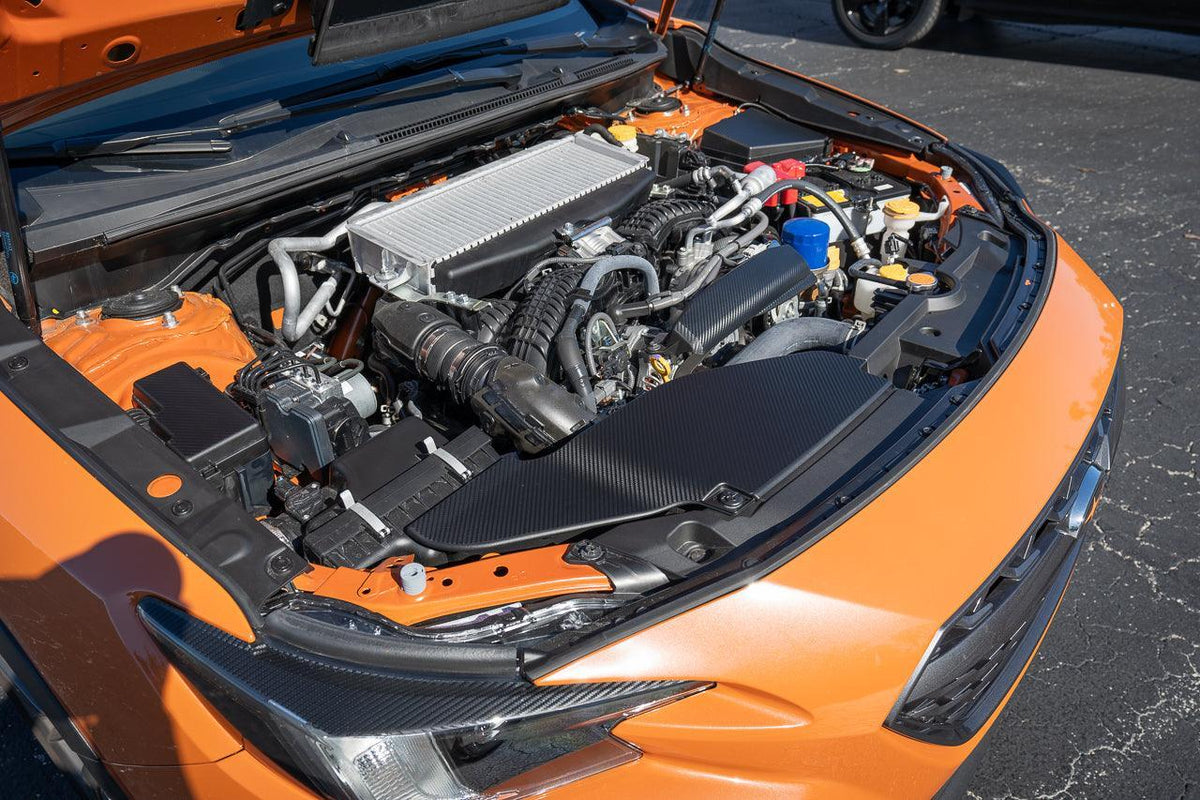 3D Carbon Engine Intake Duct Cover Overlay - 2022+ Subaru WRX