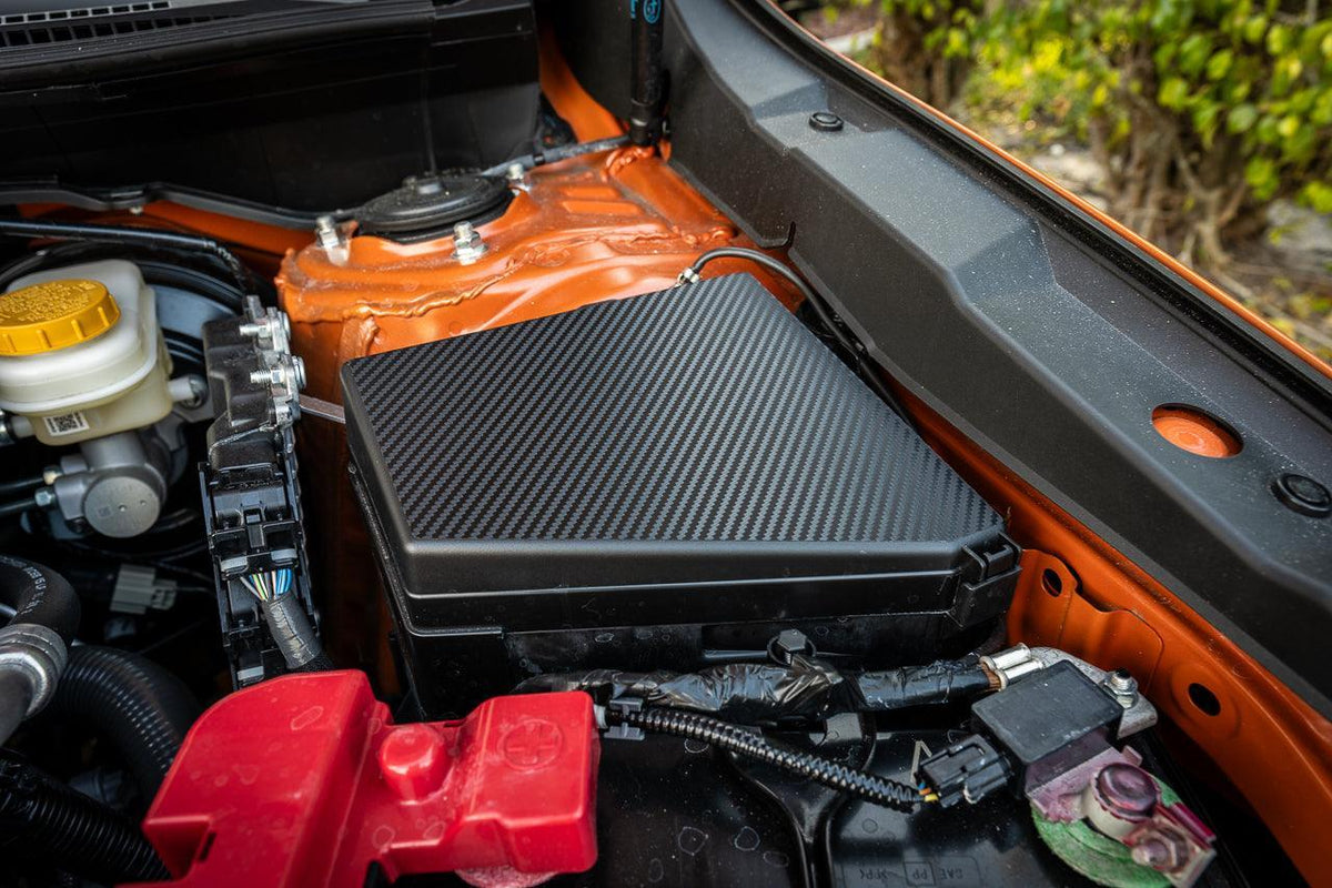 3D Carbon Fuse Box Cover Overlay - 2022+ Subaru WRX