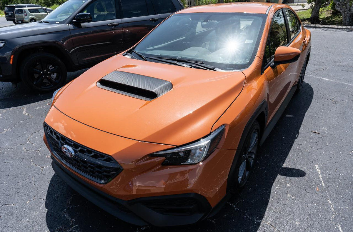 3D Carbon Hood Scoop Overlay - 2022+ Subaru WRX